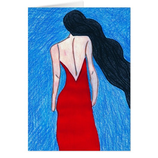 lady in red cards (Front)