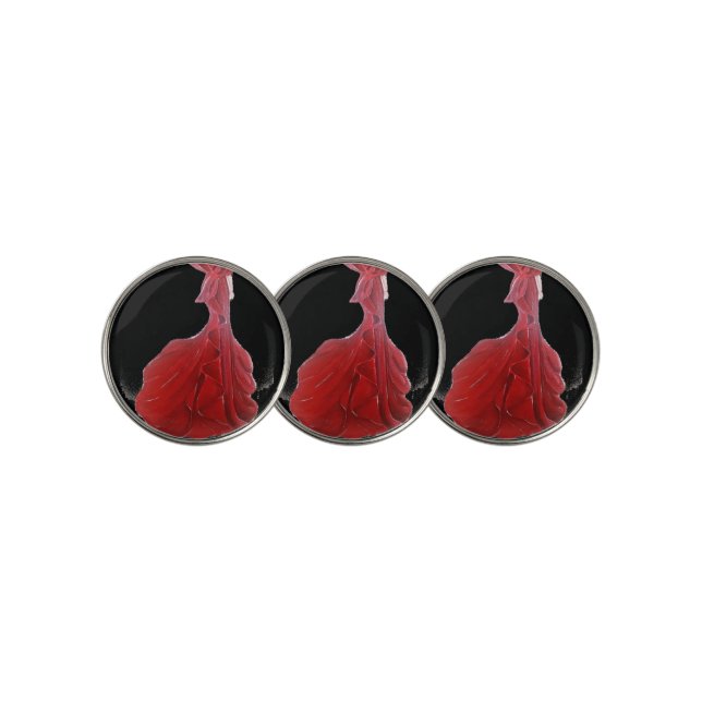 Lady in Red Golf Ball Marker (3 Up)
