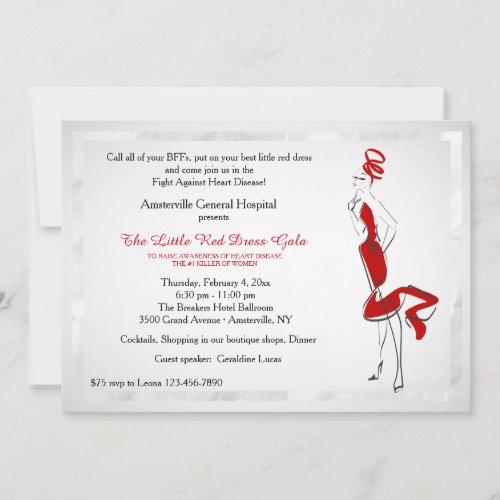 Lady In Red Invitation