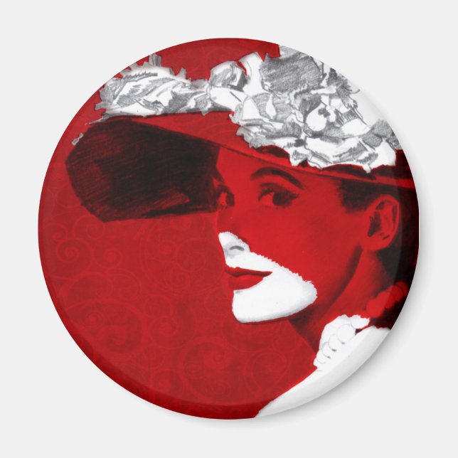 Lady In Red Magnet (Front)