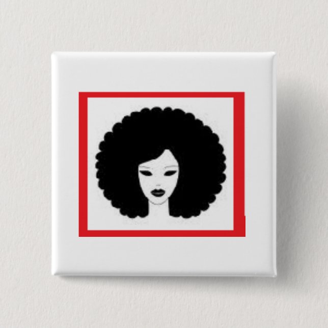 Lady in Red Pinback Button (Front)