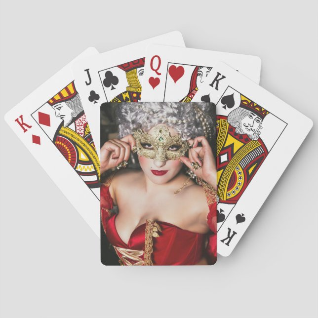Lady in Red playing cards,Virginia Rose Collection Poker Cards (Back)