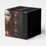 Lady in Red Satin Favor Boxes