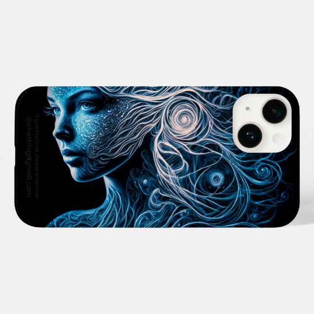 Lady in Spirals of Light Digital Case-Mate iPhone Case (Back (Horizontal))