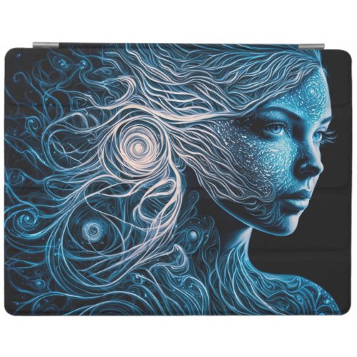 Lady in Spirals of Light Digital iPad Smart Cover