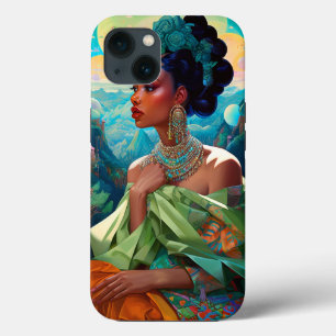 Lady In Surreal World African American Art iPhone 13 Case