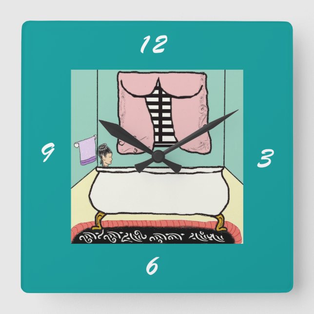 Lady in the bathtub Wall Clock (Front)