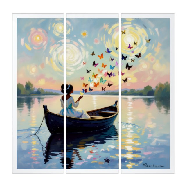 lady in the Boat  Triptych (Front)