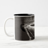 Lady in the Coffee Two-Tone Coffee Mug (Left)
