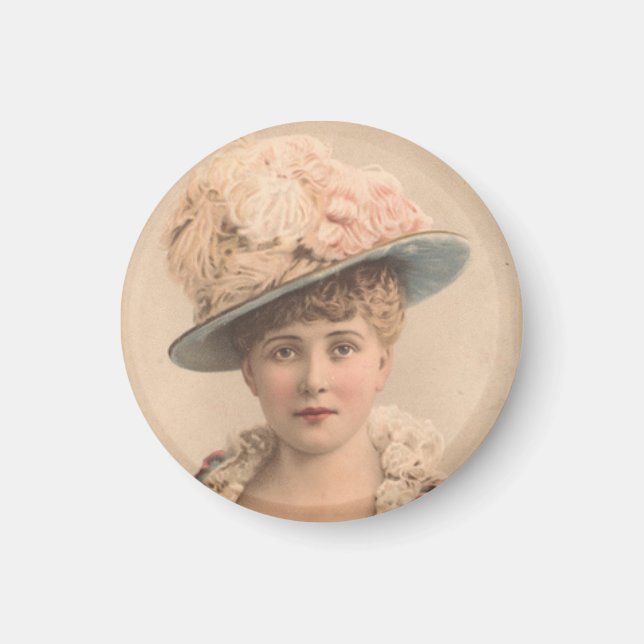 Lady in the Feather Hat Magnet (Front)