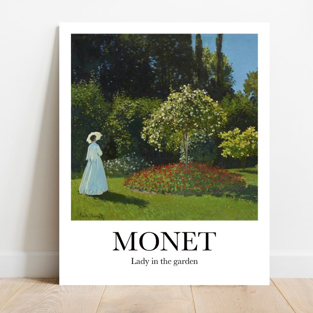 Lady in the garden by Claude Monet Poster (Impressionist Escape: Monet's "Lady in the Garden." Bring tranquility home)