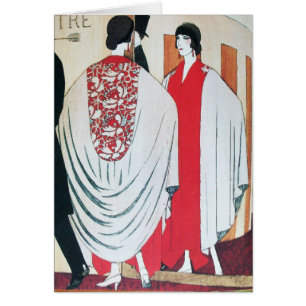 LADY IN THE MIRROR Art Deco Beauty Fashion Cards