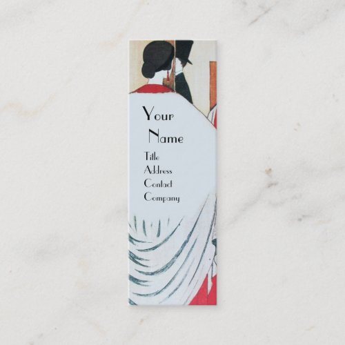 LADY IN THE MIRROR ART DECO BEAUTY FASHION MINI BUSINESS CARD