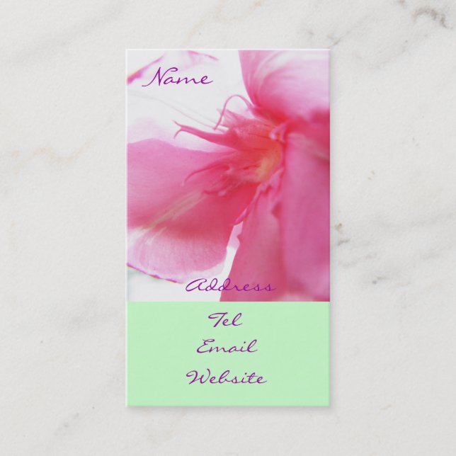 Lady In The Wind Business Card (Front)