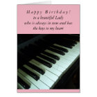 Birthday Card - Piano Keyboard Keys | Zazzle.com