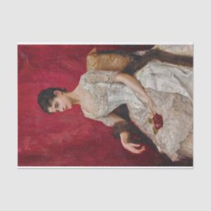 Lady in White by Julius Leblanc Stewart Tissue Paper