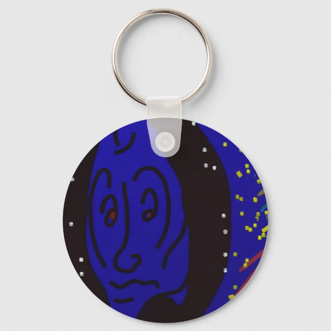 Lady in Wintertime Keychain (Front)