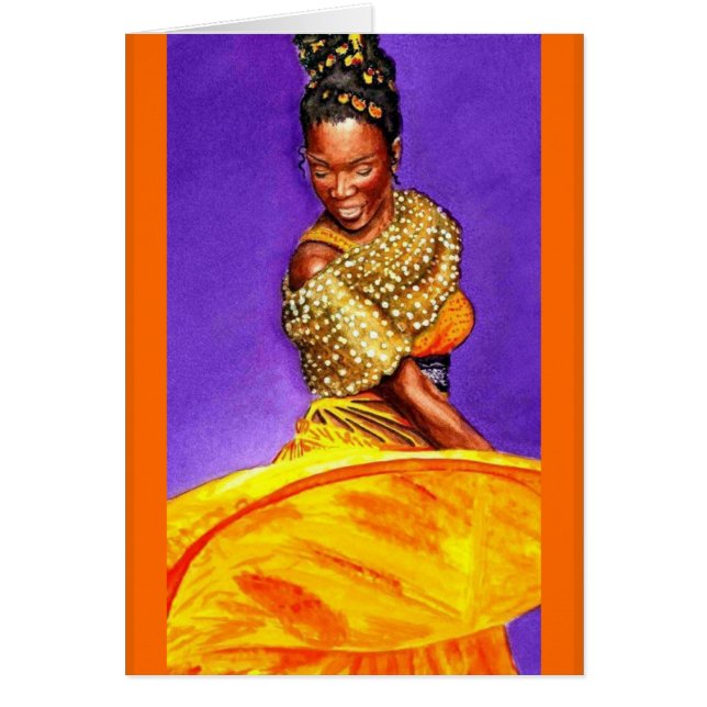 Lady In Yellow Dress Cards (Front)