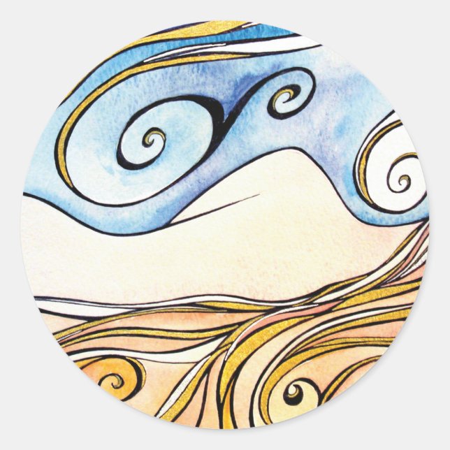 Lady Ireland Round Sticker (Front)