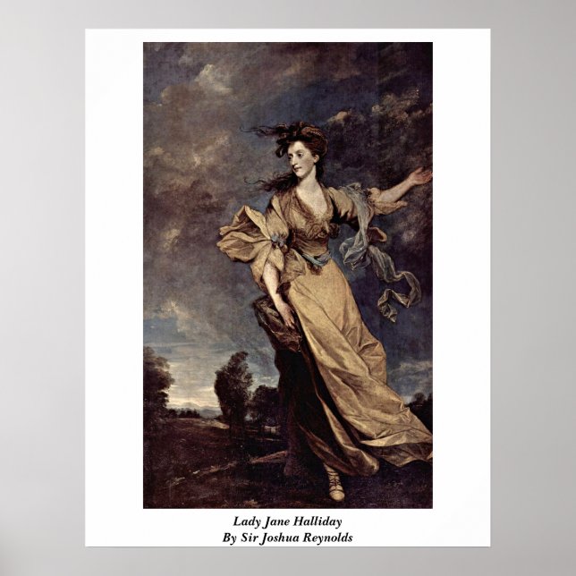 Lady Jane Halliday By Sir Joshua Reynolds Poster (Front)