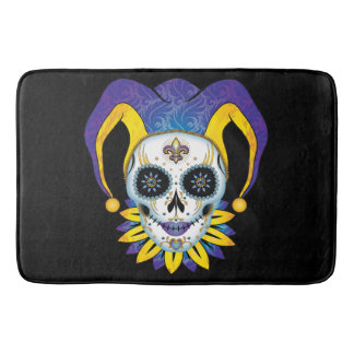 Lady Jester Skull Bath Mat