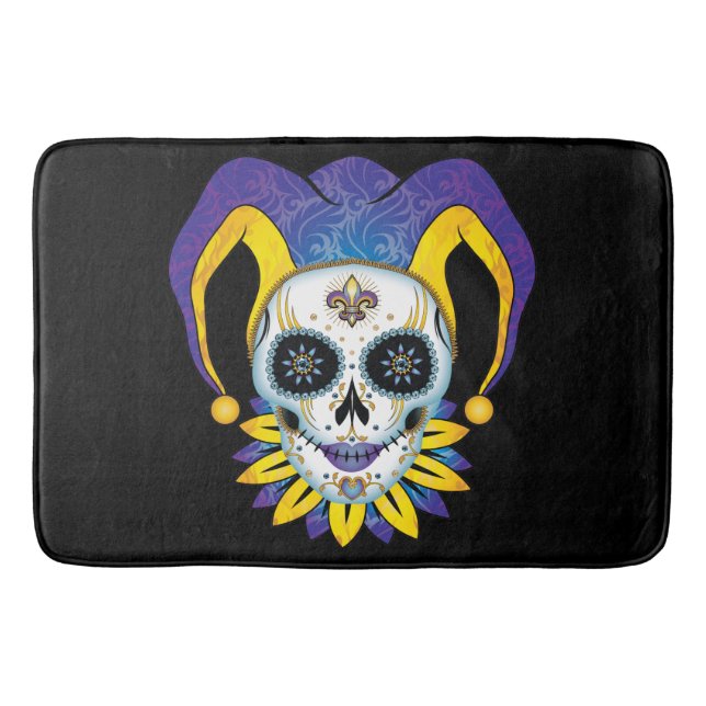 Lady Jester Skull Bath Mat (Front)
