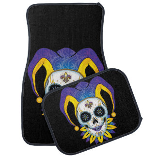 Lady Jester Skull Car Floor Mat