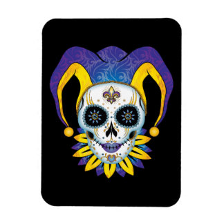 Lady Jester Skull Magnet