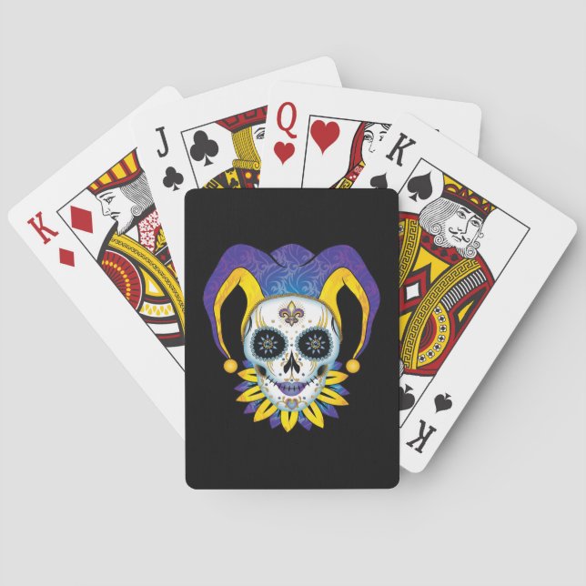 Lady Jester Skull Poker Cards (Back)