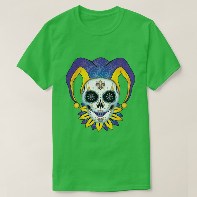 Lady Jester Skull T-Shirt (Design Front)