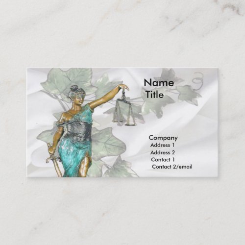 Lady Justice 1 Business Card Template