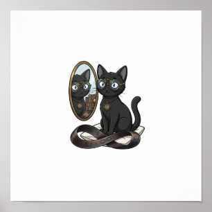 Lady Justice Black Cat Law Office Wall Poster Poster