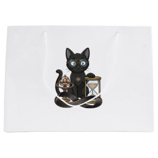 Lady Justice Black Cat Law Student Tote Bag