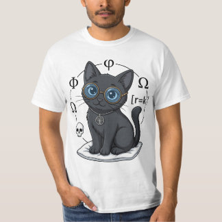 Lady Justice Black Cat Philosophy & Law T-Shirt