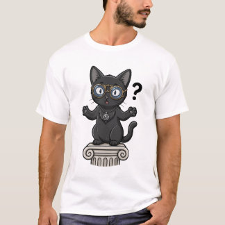 Lady Justice Black Cat Philosophy & Law T-Shirt