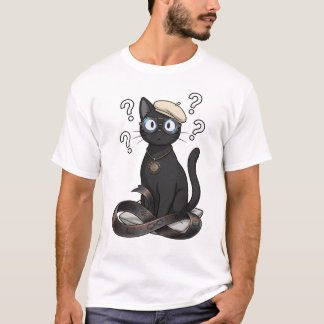 Lady Justice Black Cat Philosophy & Law T-Shirt