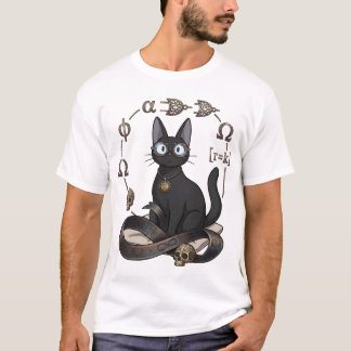 Lady Justice Black Cat Philosophy & Law T-Shirt