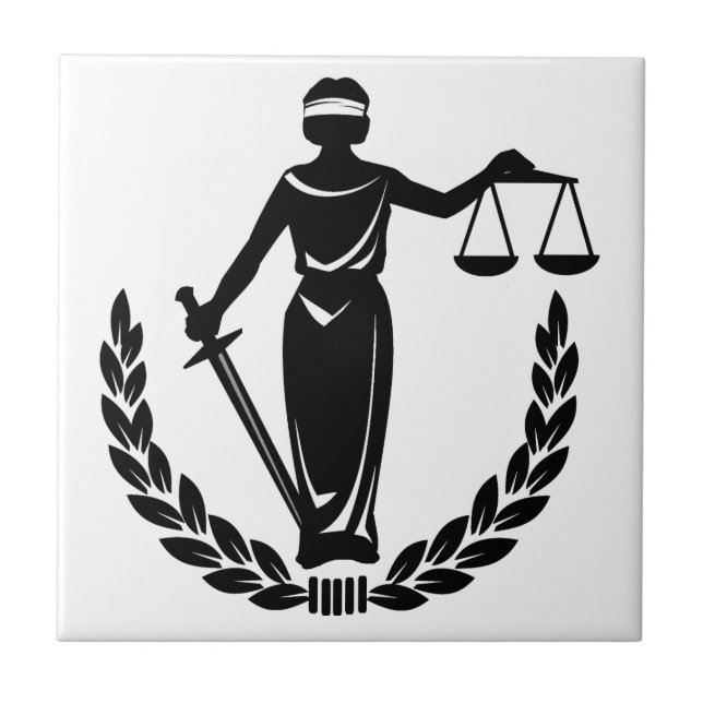 Lady Justice Ceramic Tile (Front)