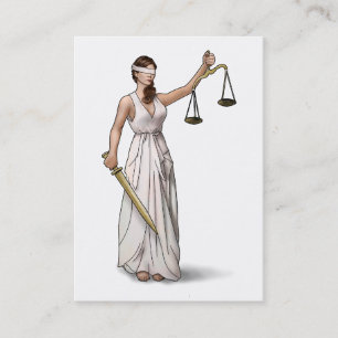 Lady Justice Illustration Business Card