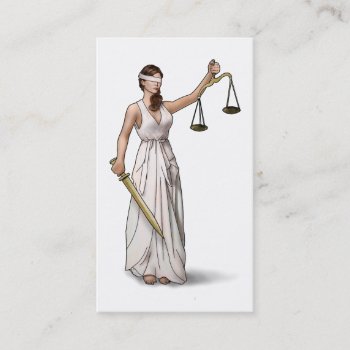 Lady Justice Illustration Business Card by RicardoArtes at Zazzle