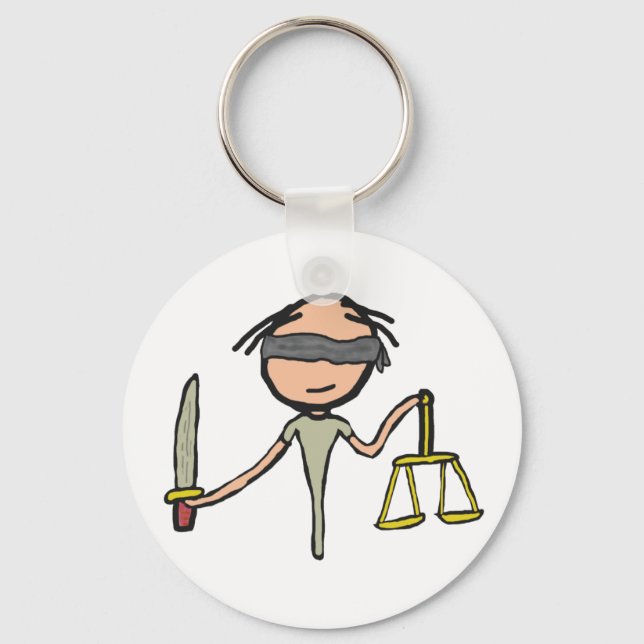 Lady Justice Keychain (Front)