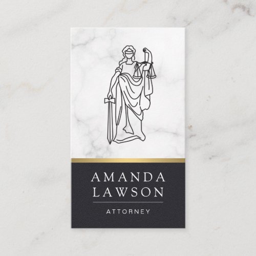 Lady Justice  Lawyer  Law Appointment Card