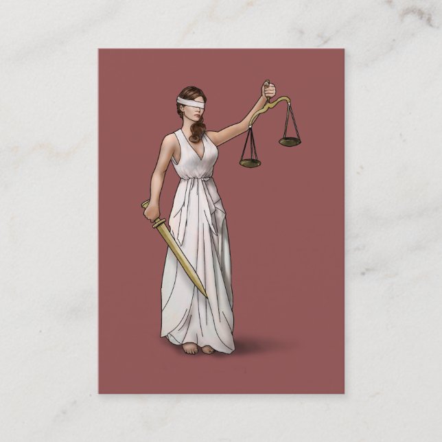 Lady Justice - Marsala Business Card (Front)