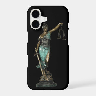 Lady Justice on Black Velvet iPhone 17 Case