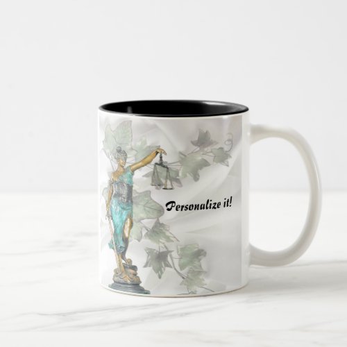 Lady Justice on Satin  Ivy_PERSONALIZE IT Two_Tone Coffee Mug
