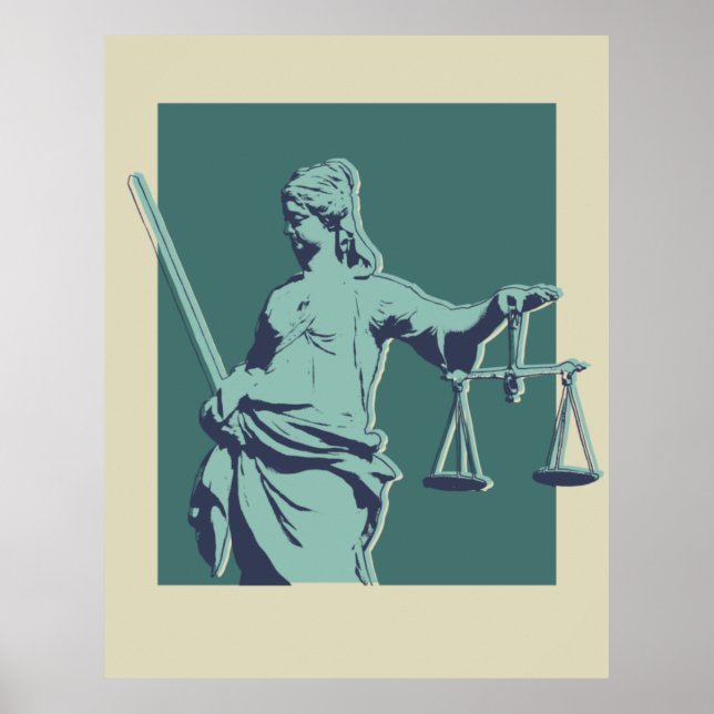 Lady Justice Pop Art Poster (Front)