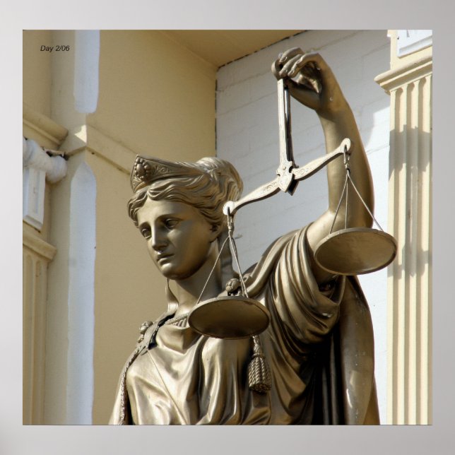 Lady Justice Statue, Virginia City, Nevada Poster (Front)