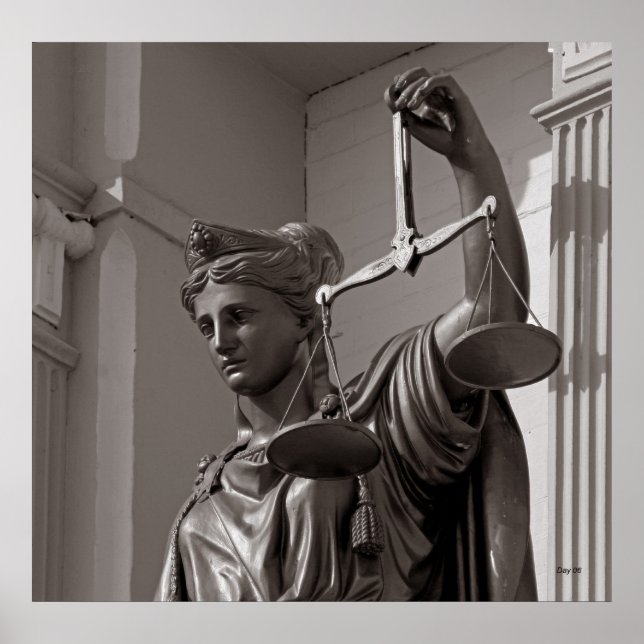 Lady Justice Statue, Virginia City, Nevada Poster (Front)