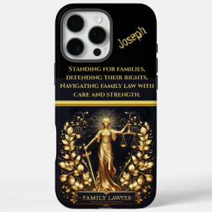 Lady Justice Symbolizes Law and Family Rights iPhone 16 Pro Max Case