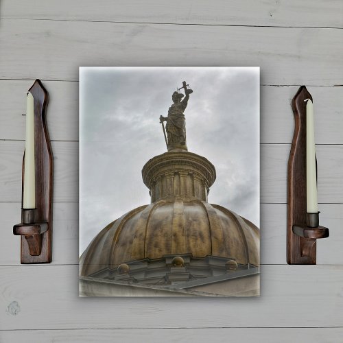 Lady Justice with Sword and Scales of Justice Metal Print